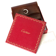 Cartier Bordeaux Brown Leather Wallet now for sale at labellov vintage fashion webshop belgium