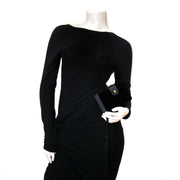 céline paris black velvet box clutch now for sale at labellov vintage fashion webshop belgium