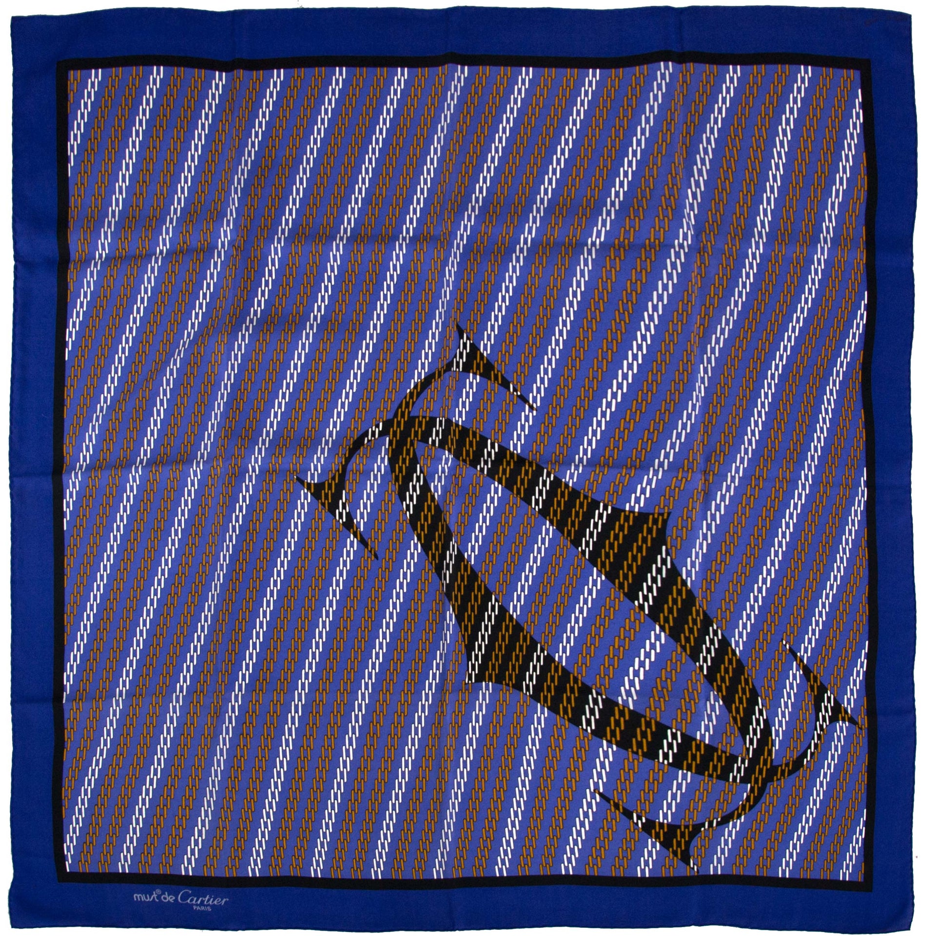 Acheter secur votre Must de Cartier Blue Silk Carré pour le meilleur prix chez Labellov a Anvers