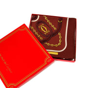 Cartier Burgundy Silk Scarf now for sale at labellov vintage fashion webshop belgium