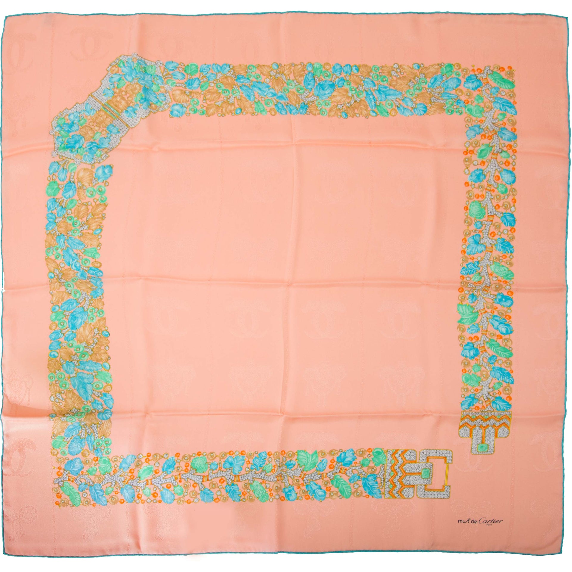 Acheter secur en ligne votre scarf Cartier en soie rose pour le meilleur prix