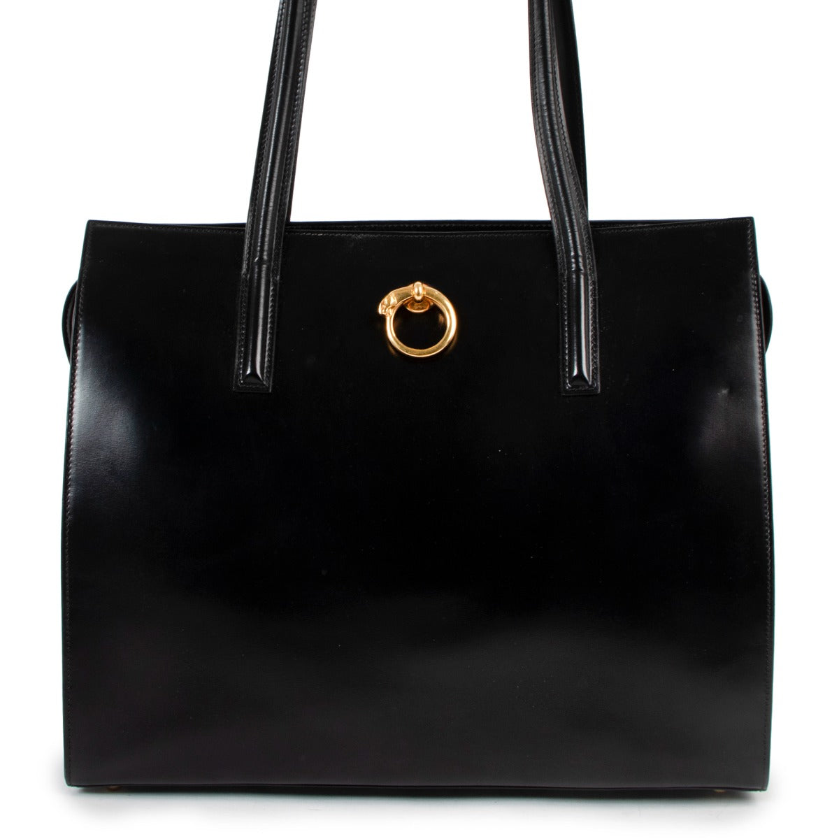 Cartier Panthère Vintage Box Leather Tote Bag