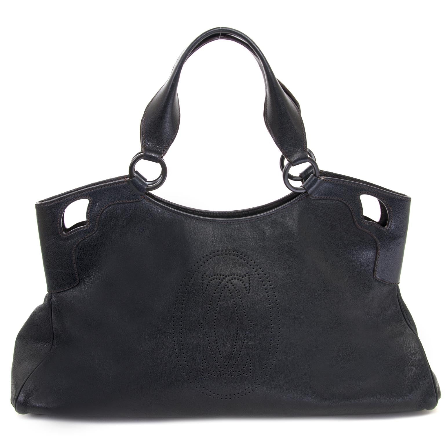 koop Cartier Blue Leather Marcello Handbag bij labellov aan de beste prijs