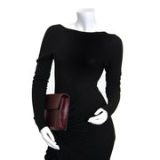 Authentique seconde main Cartier Burgundy Clutch Bag achète en ligne webshop LabelLOV