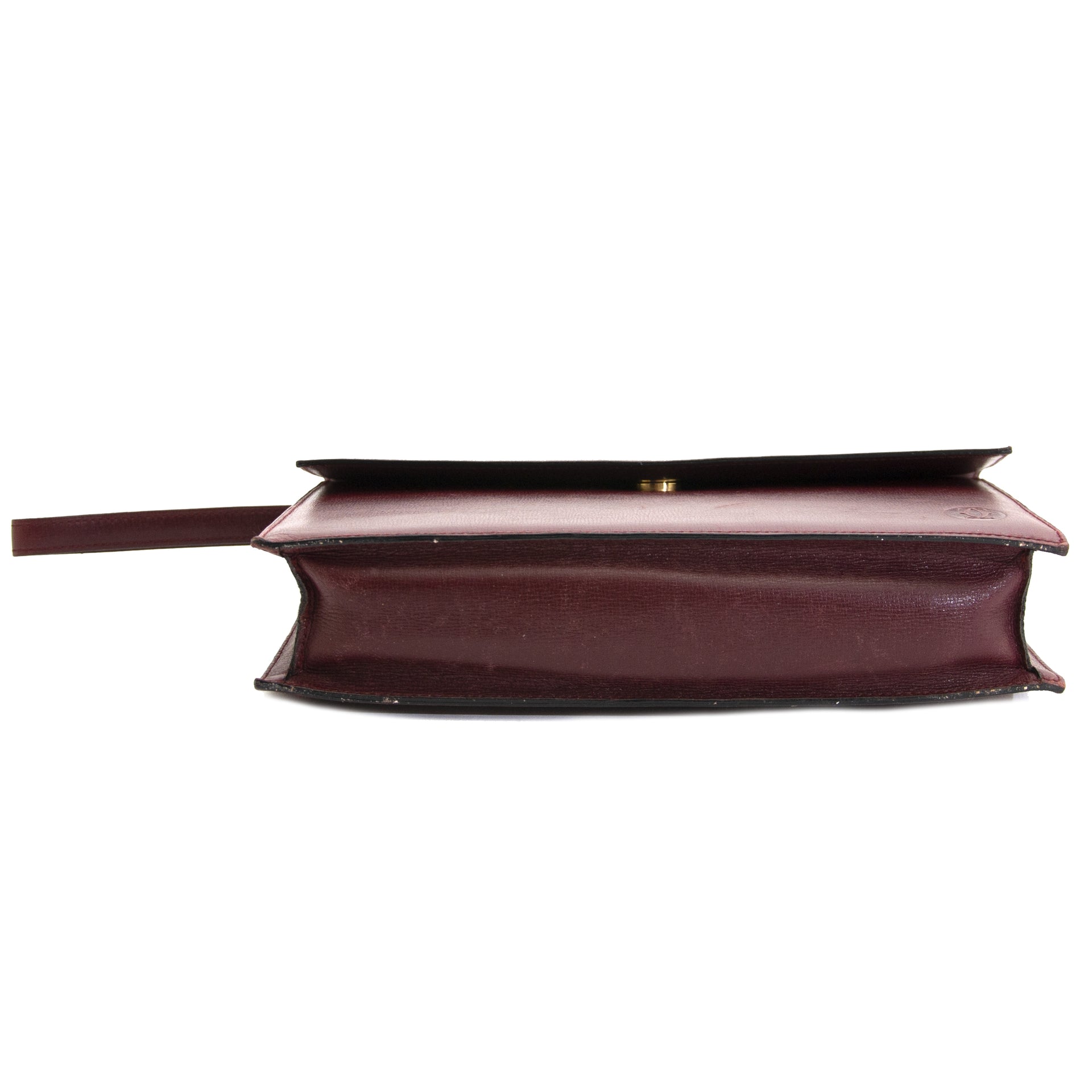 Authentique seconde main Cartier Burgundy Clutch Bag achète en ligne webshop LabelLOV
