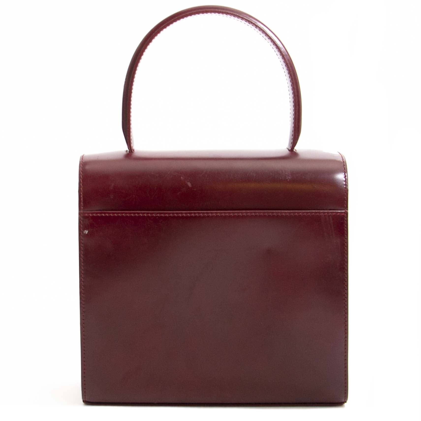 Cartier Panthere Red Leather Top Handle Bag