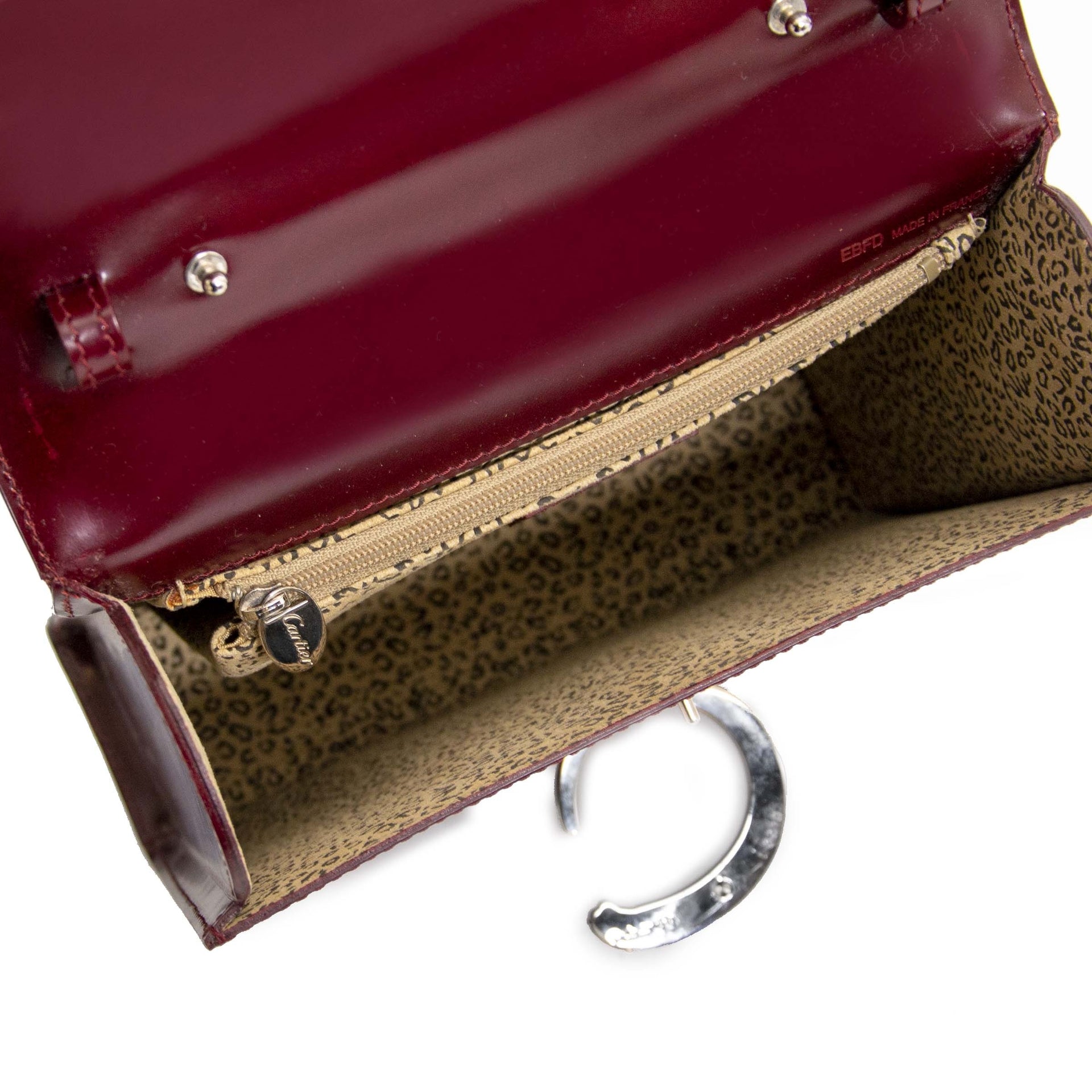 Cartier Panthere Red Leather Top Handle Bag