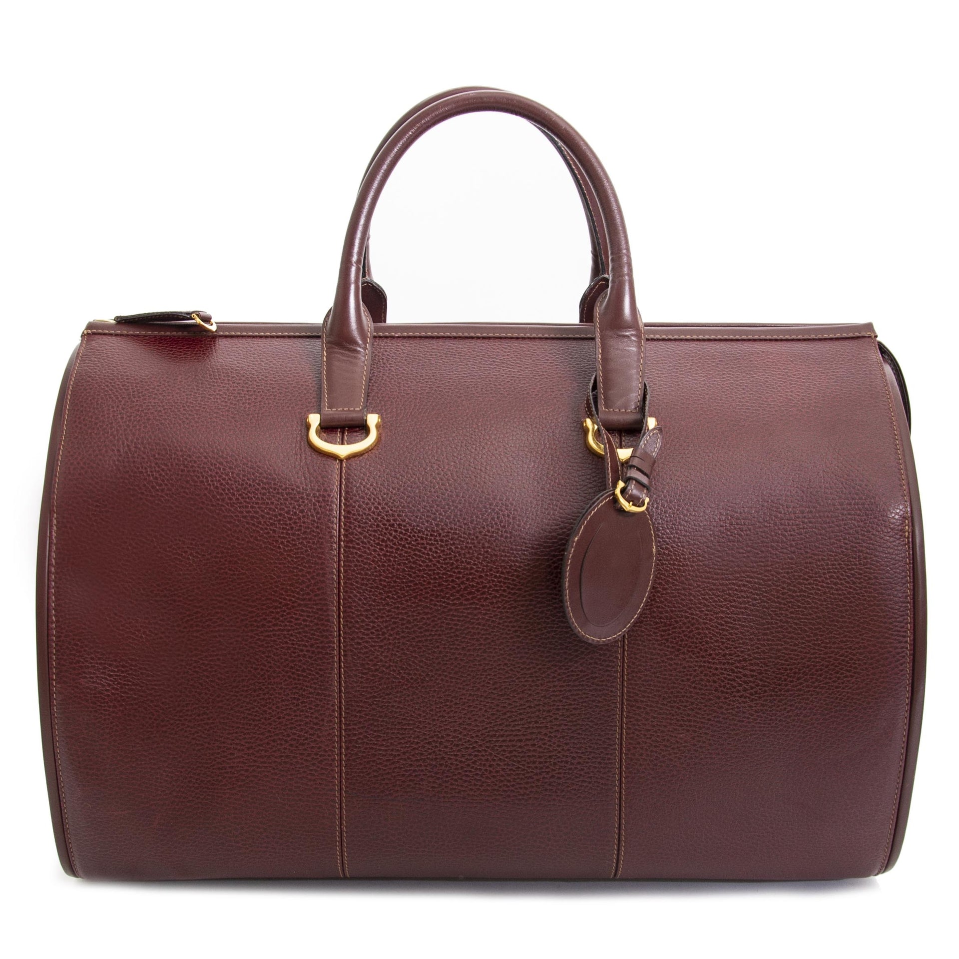 Cartier Bordeaux Travel Bag now for sale at labellov vintage fashion webshop belgium