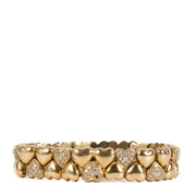 Shop safe online at Labellov in Antwerp, Brussels and Knokke this 100% authentic second hand Cartier Gold Double Coeur Diamonds Bracelet