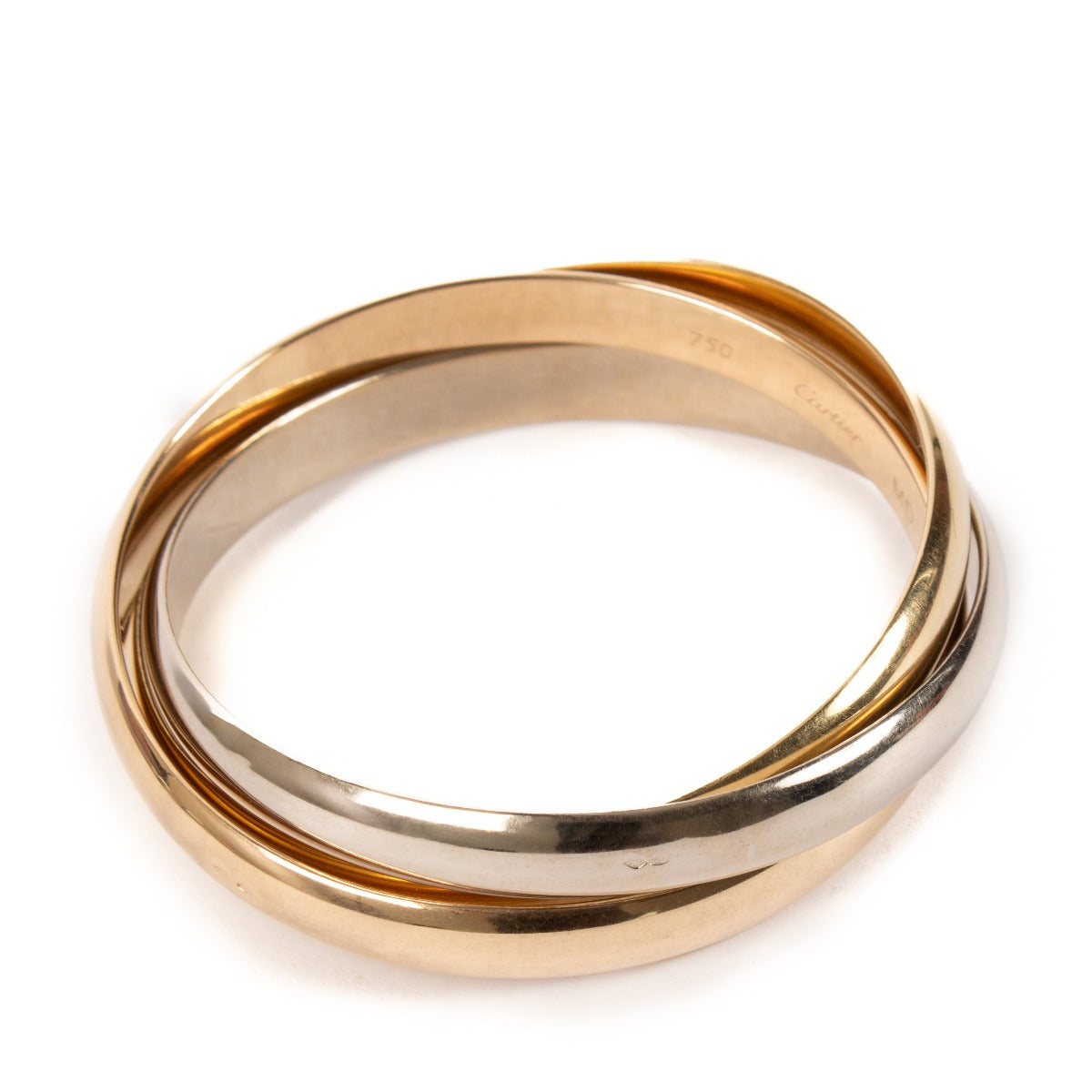 Cartier Trinity Extra Large Bangle Bracelet - Size 21