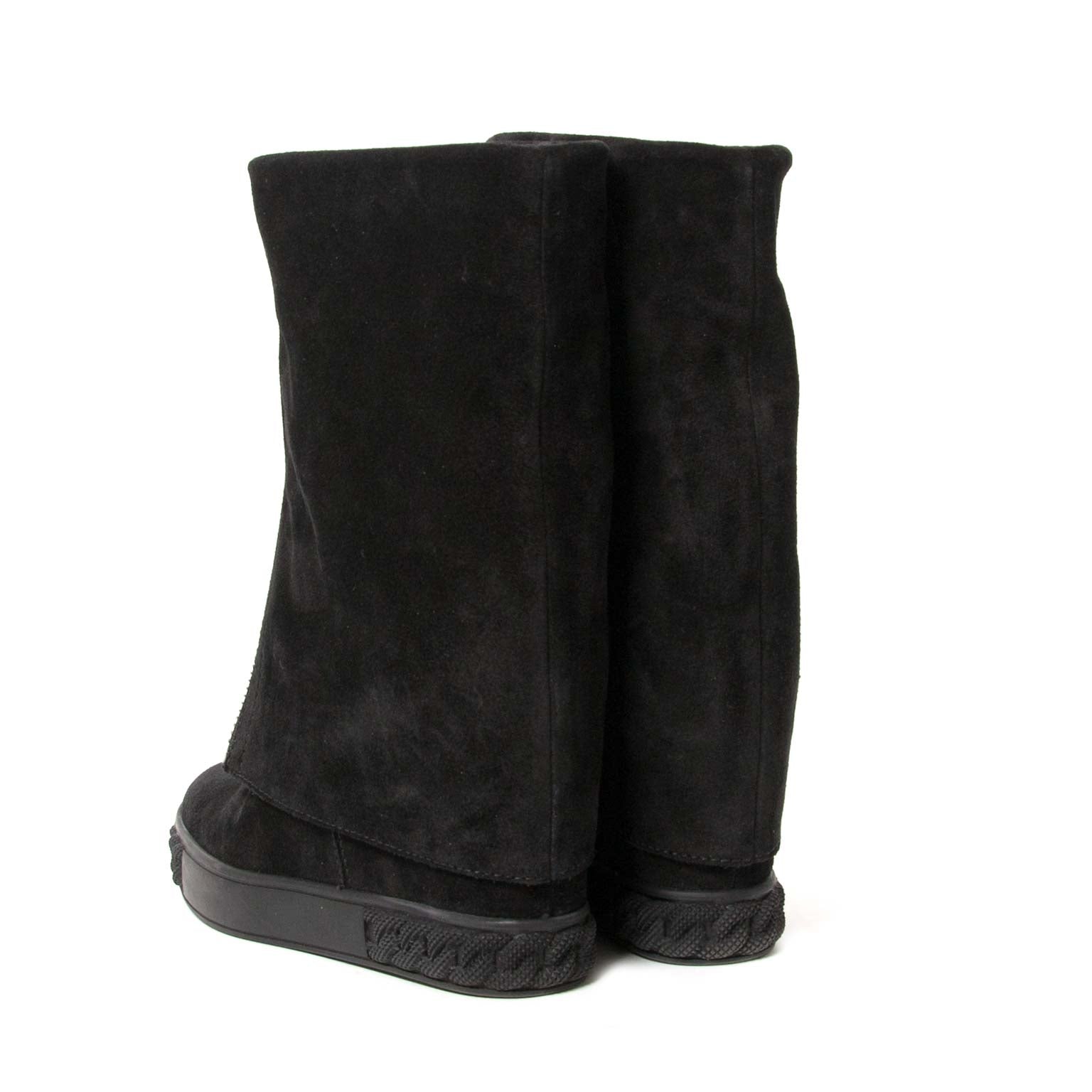buy Casadei Balck Suede Wedges - Size 37,5 at labellov for the best price