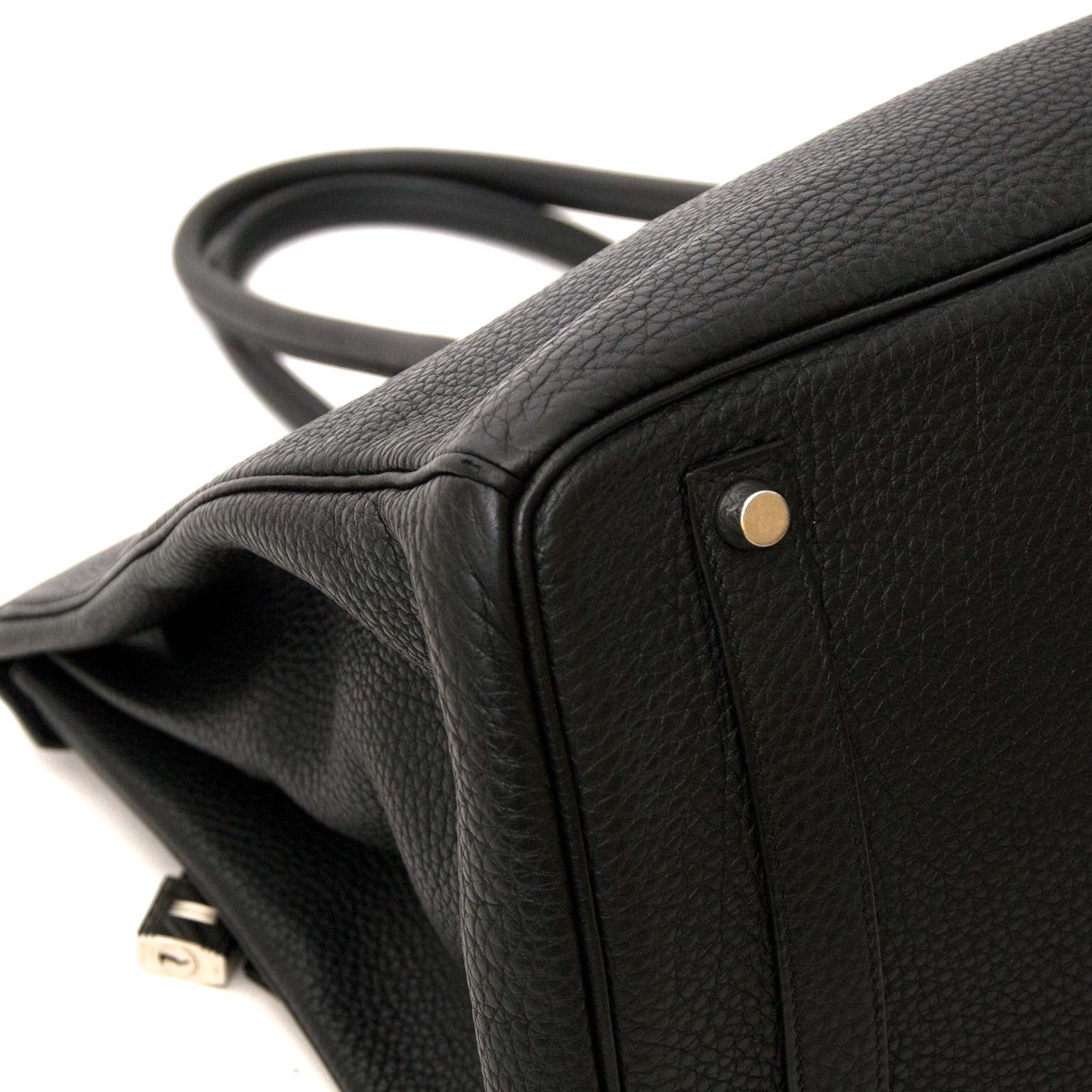 Hermès Birkin 35 Togo Doublure Chevre Pigmente Noir Accastillage Palladium