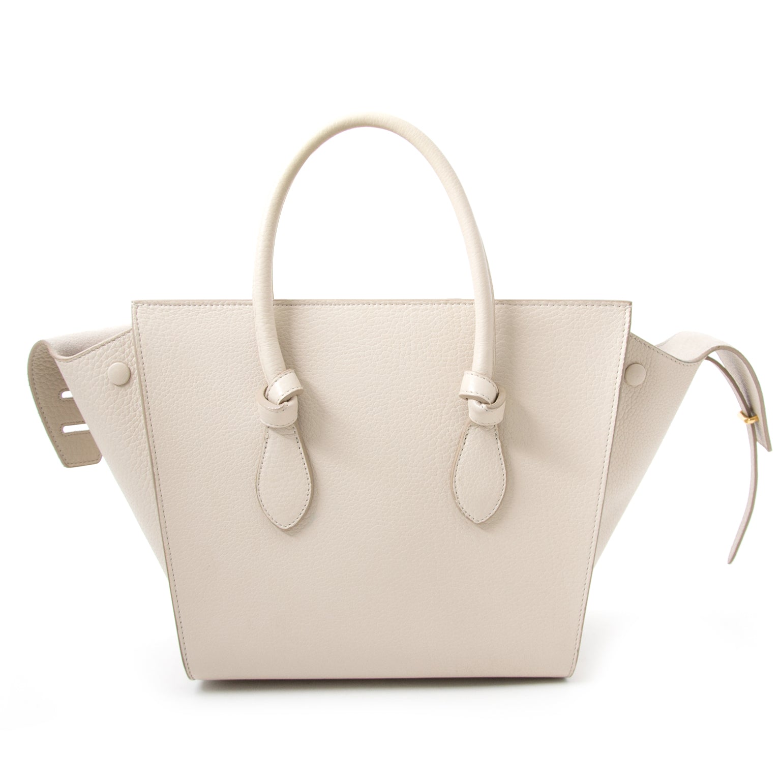 Celine Beige Leather Mini Tie Bag