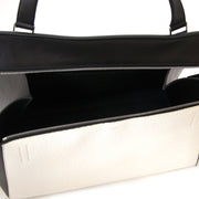Céline Black & White Leather Edge Bag inside