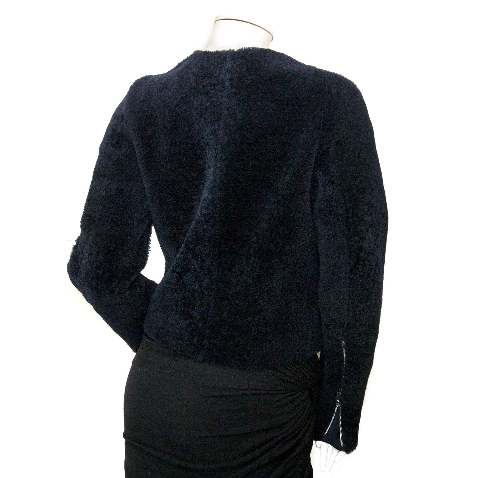 céline blue teddy jacket now for sale at labellov vintage fashion webshop belgium