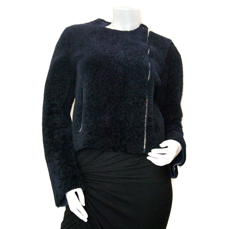 céline blue teddy jacket now for sale at labellov vintage fashion webshop belgium