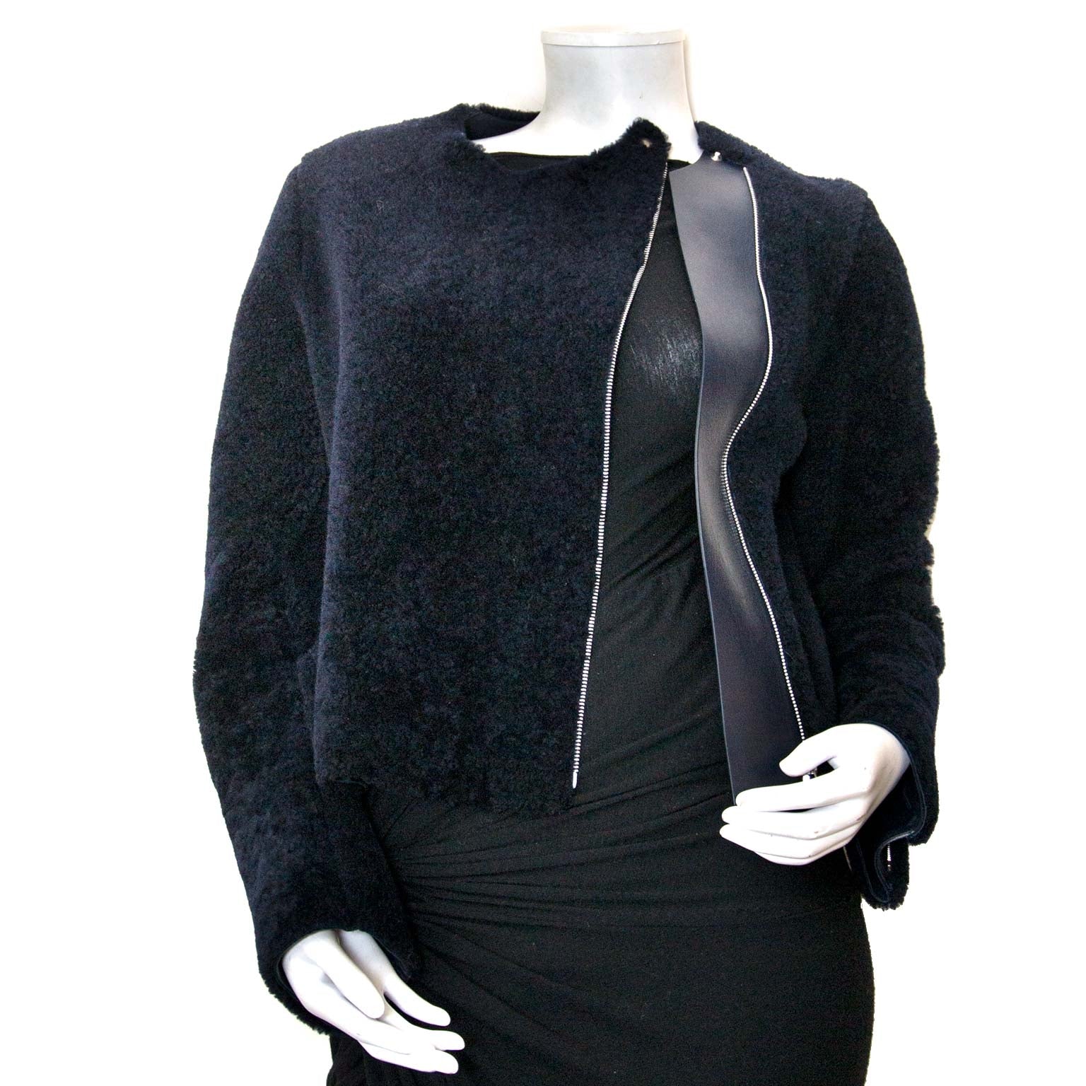 céline blue teddy jacket now for sale at labellov vintage fashion webshop belgium