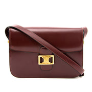 Celine burgundy box bag for the best price online available on Labellov secondhand luxuryCeline