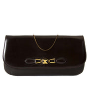 Céline Brown Leather Clutch now for sale at labellov vintage fashion webshop belgium