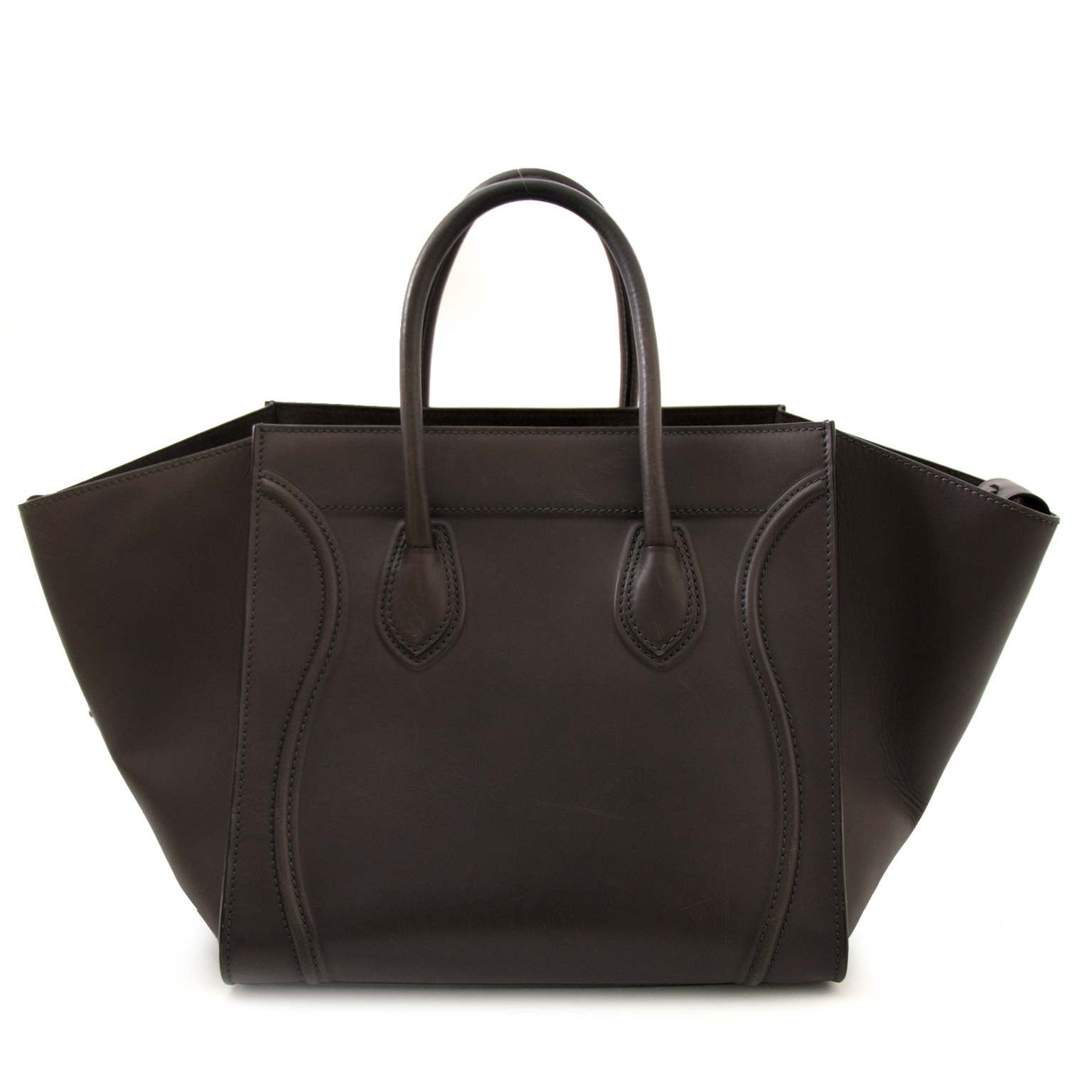 tweedehands Céline Grey Leather Phantom Bag te koop bij labellov antwerpen