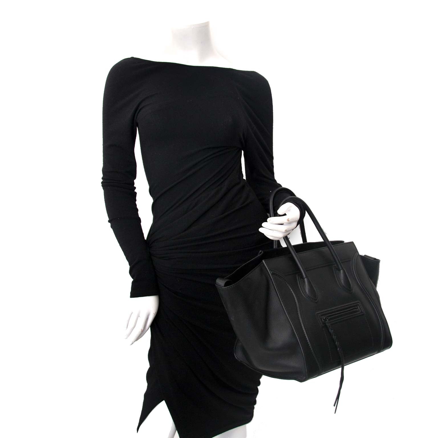 acheter en ligne pour le meilleur prix Celine Black Phantom Medium Luggage Bag