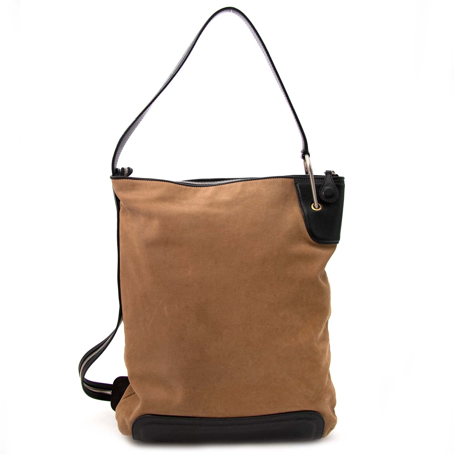 acheter en ligne pour le meilleur prix Celine Brown Cabas Black Bottom Shoulder Bag