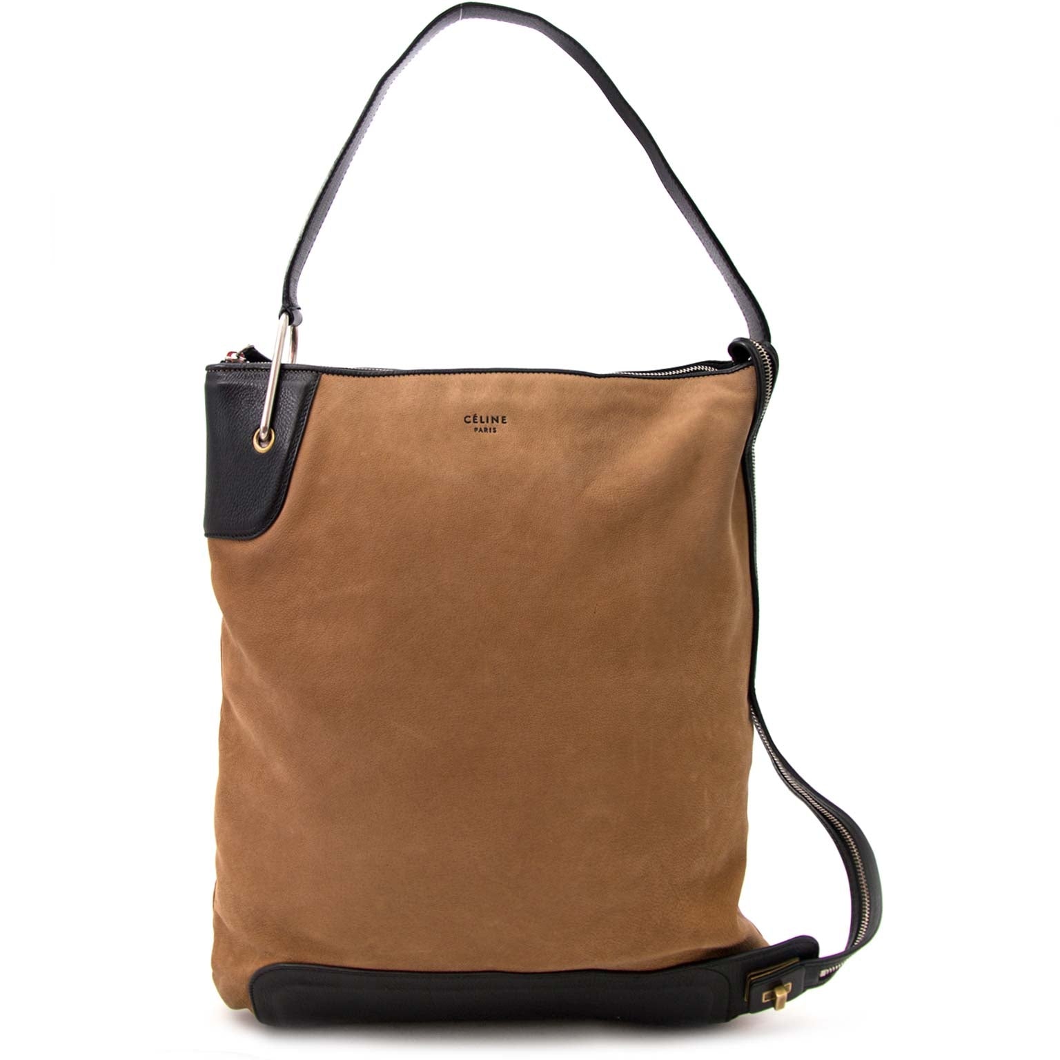 shop safe online your secondhand Celine Brown Cabas Black Bottom Shoulder Bag