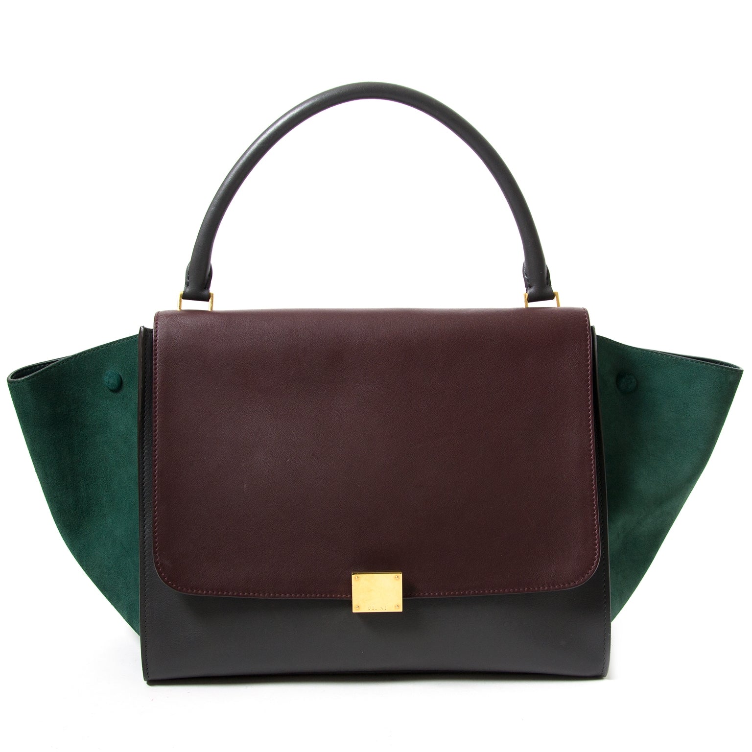 celine tri colour medium trapeze bag now for sale at labellov vintage fashion webshop belgium