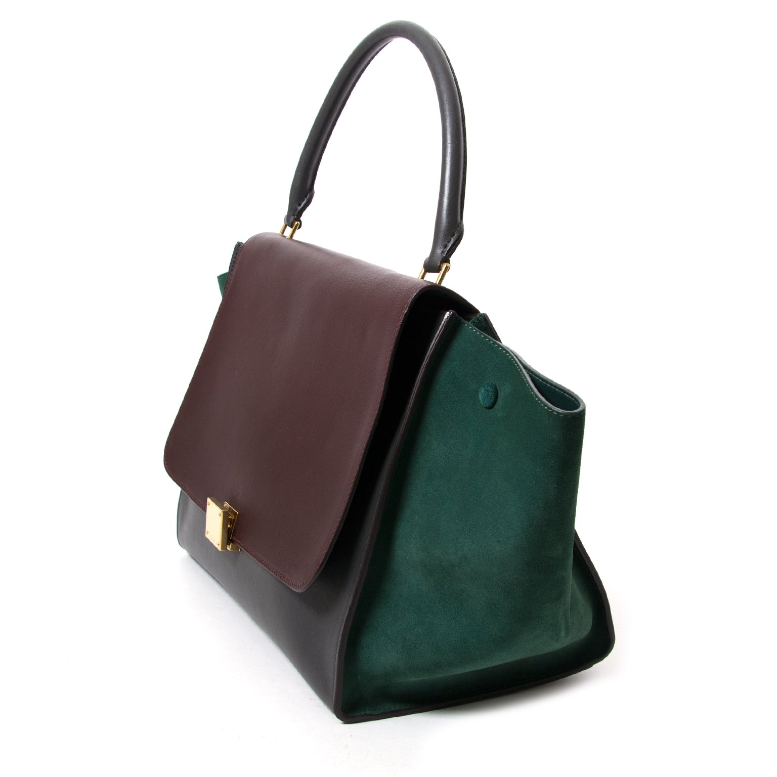 celine tri colour medium trapeze bag now for sale at labellov vintage fashion webshop belgium