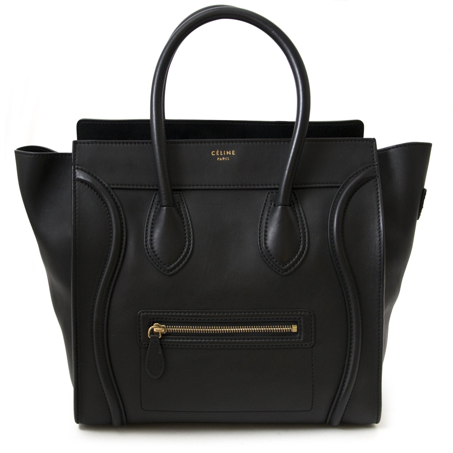 Céline Black Mini Luggage Bag for sale online at Labellov