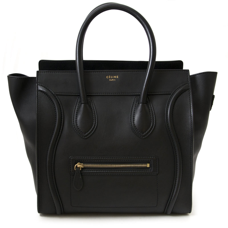 Céline Black Mini Luggage Bag for sale online at Labellov