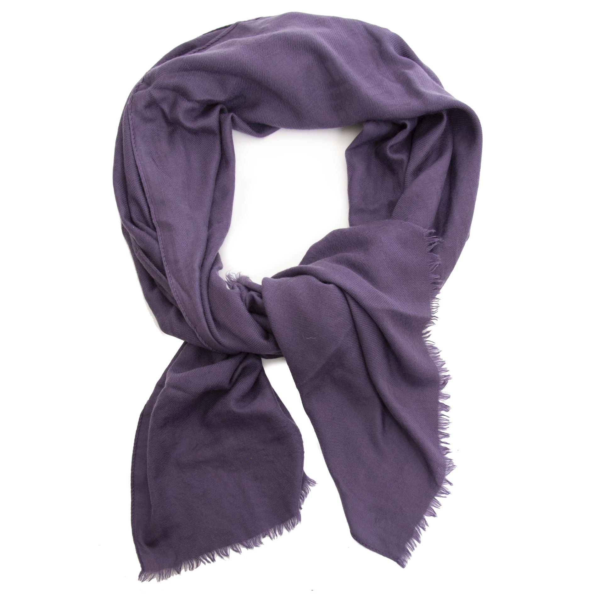 Céliné Purple Cashmere Scarf now for sale at labellov vintage fashion webshop belgium