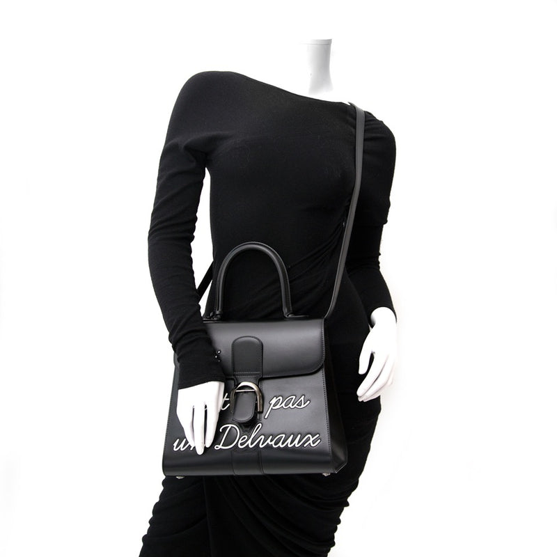 shop safe online brand new 100% authentic Brand New Delvaux L'Humour Brillant MM 'Ceci N'est Pas Un Delvaux'