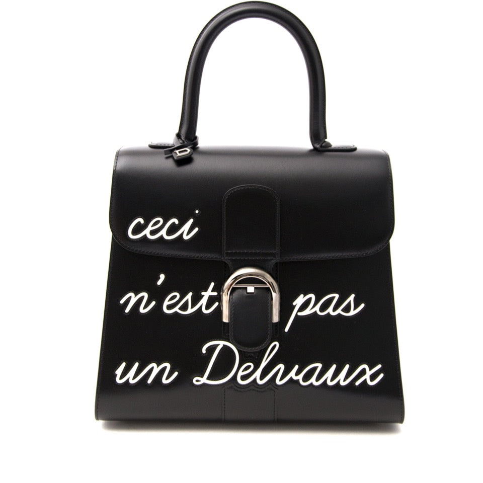 koop veilig online aan de beste prijs Brand New Delvaux L'Humour Brillant MM 'Ceci N'est Pas Un Delvaux'