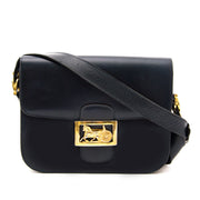 Authentic Céline Vintage Navy Blue Horse Box Bag for sale online