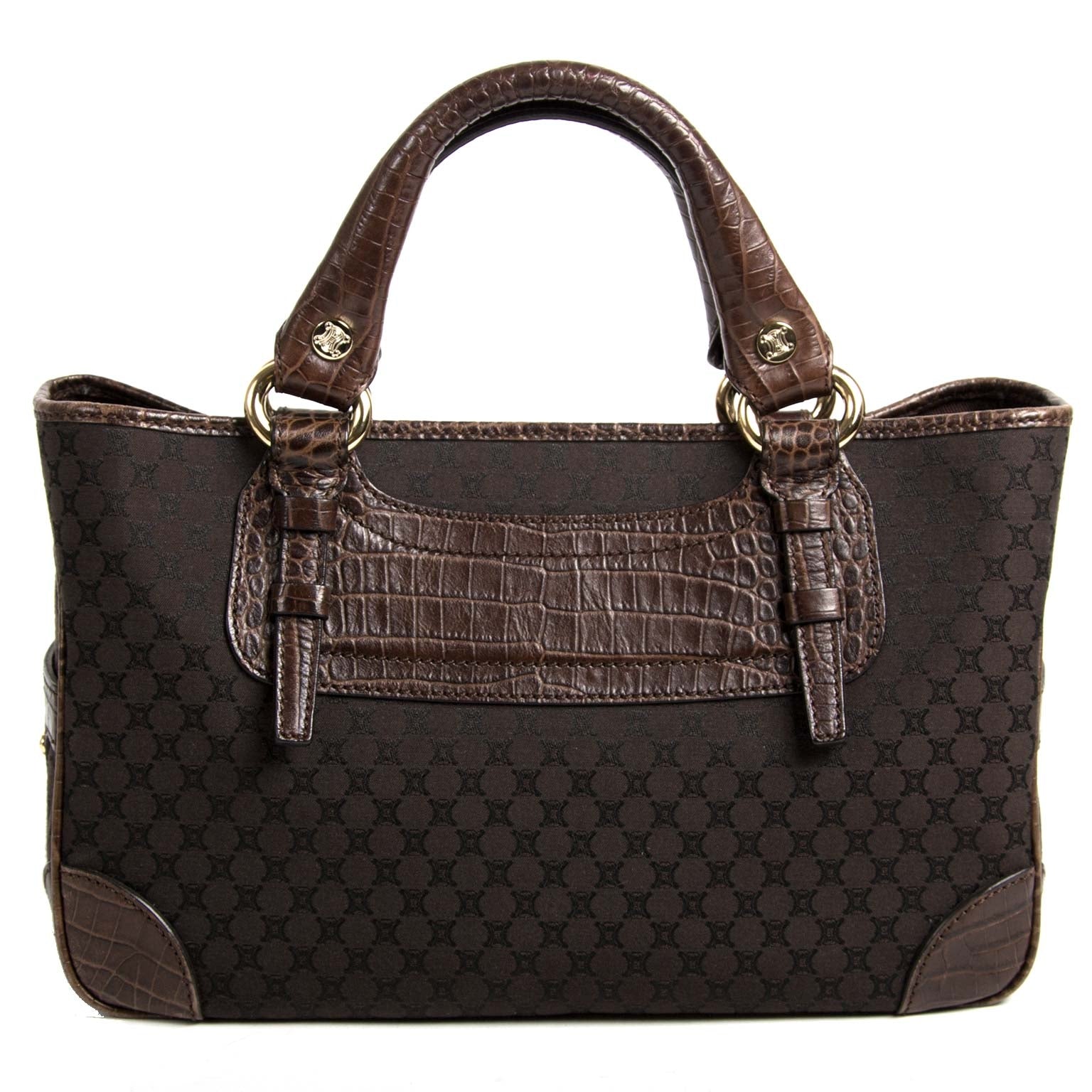 céline brown monogram boogie bag now for sale at labellov vintage fashion webshop belgium