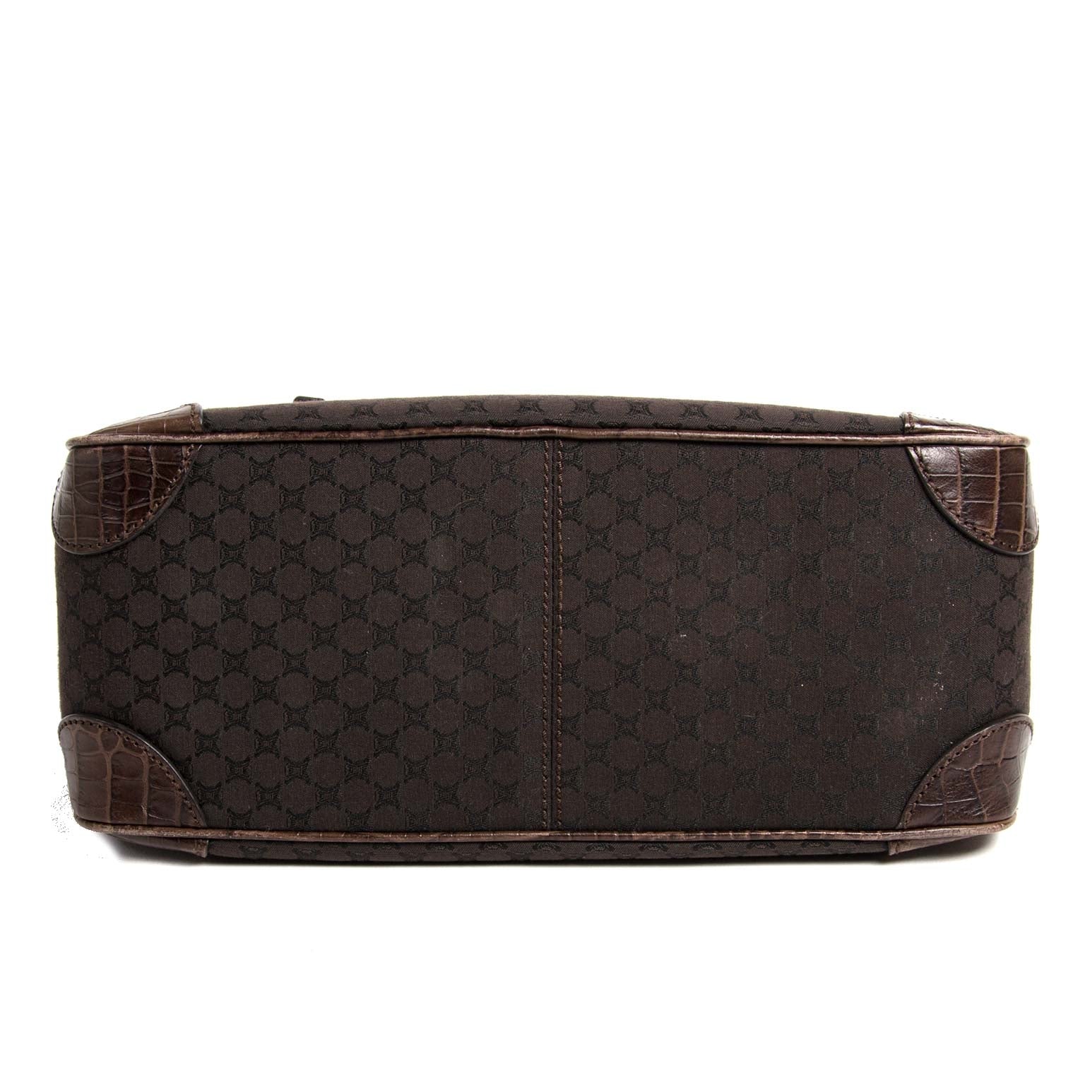 céline brown monogram boogie bag now for sale at labellov vintage fashion webshop belgium