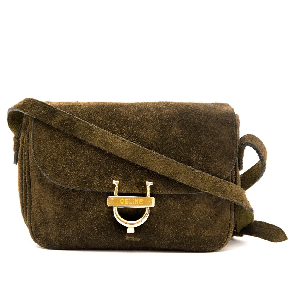 Céline Vintage Suede Box Bag