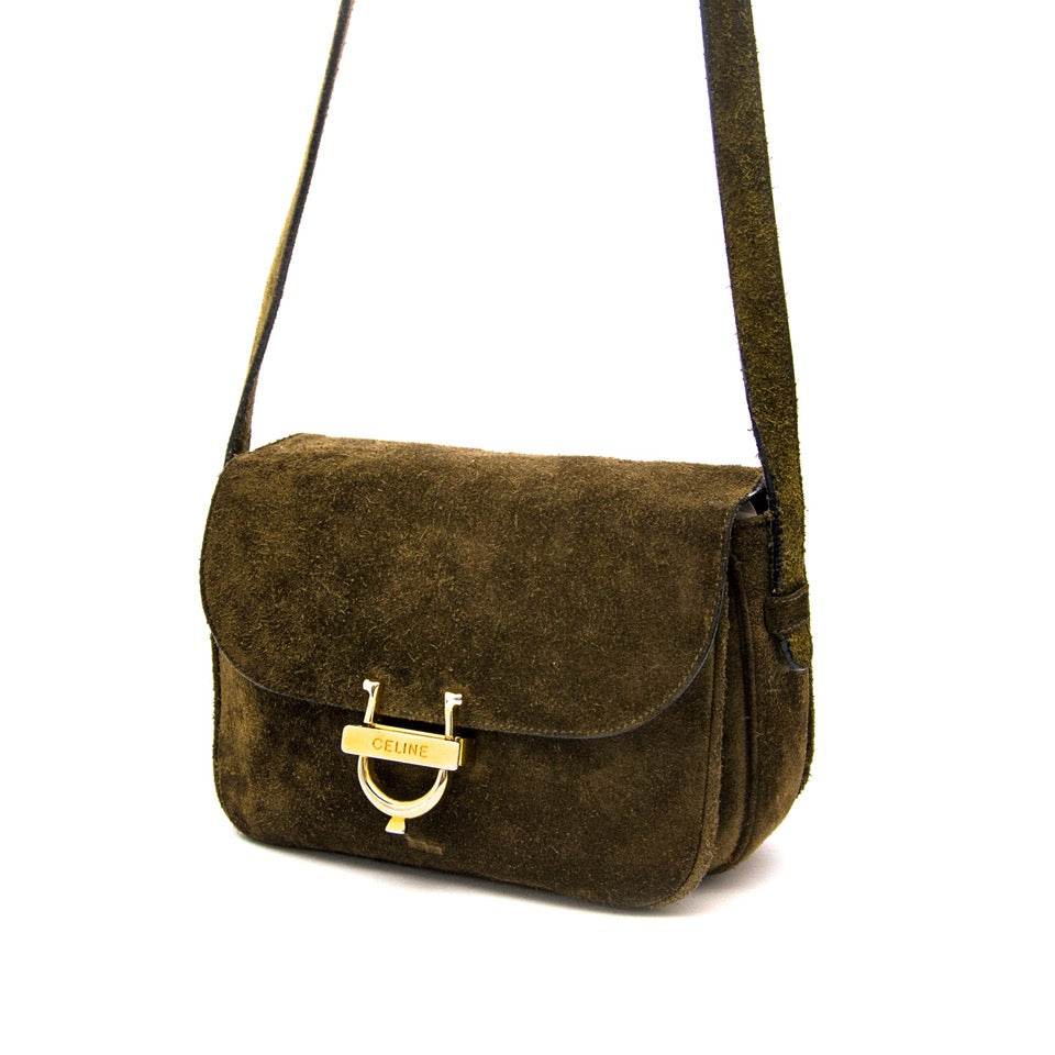 Céline Vintage Suede Box Bag