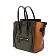 seconde main sac a main Celine Tricolor Smooth Calfskin Micro Luggage Bag