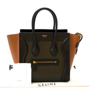 skip the waitinglist shop your Celine Tricolor Smooth Calfskin Micro Luggage Bag online