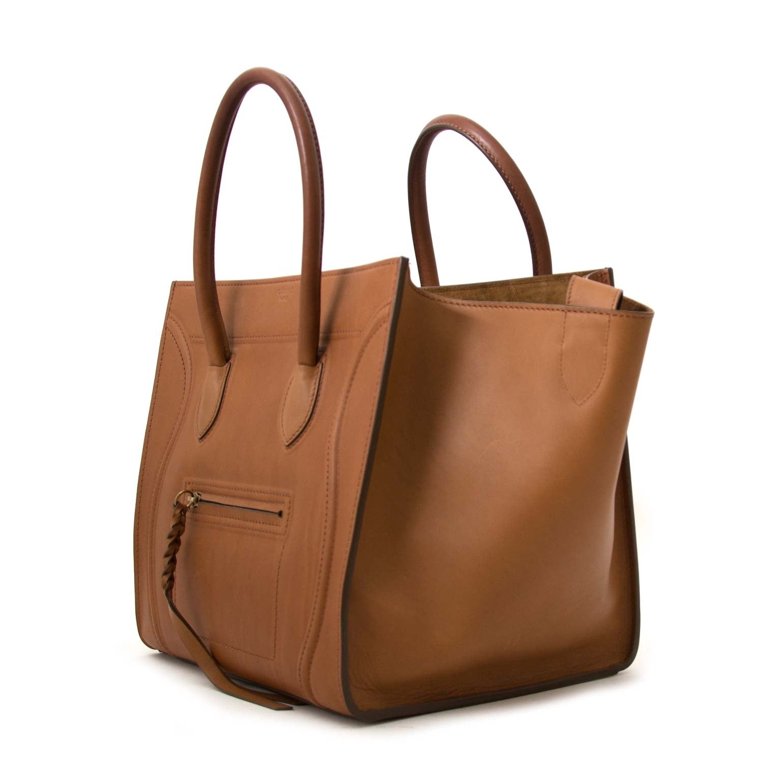 skip the waiting list shop safe online your secondhand Celine Medium Mat Calfskin Cognac Phantom Bag
