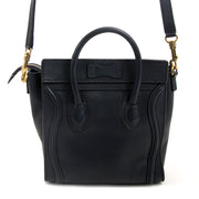 Céline Dark Blue Nano Luggage Shoulder Bag now for sale at labellov vintage fashion webshop belgium
