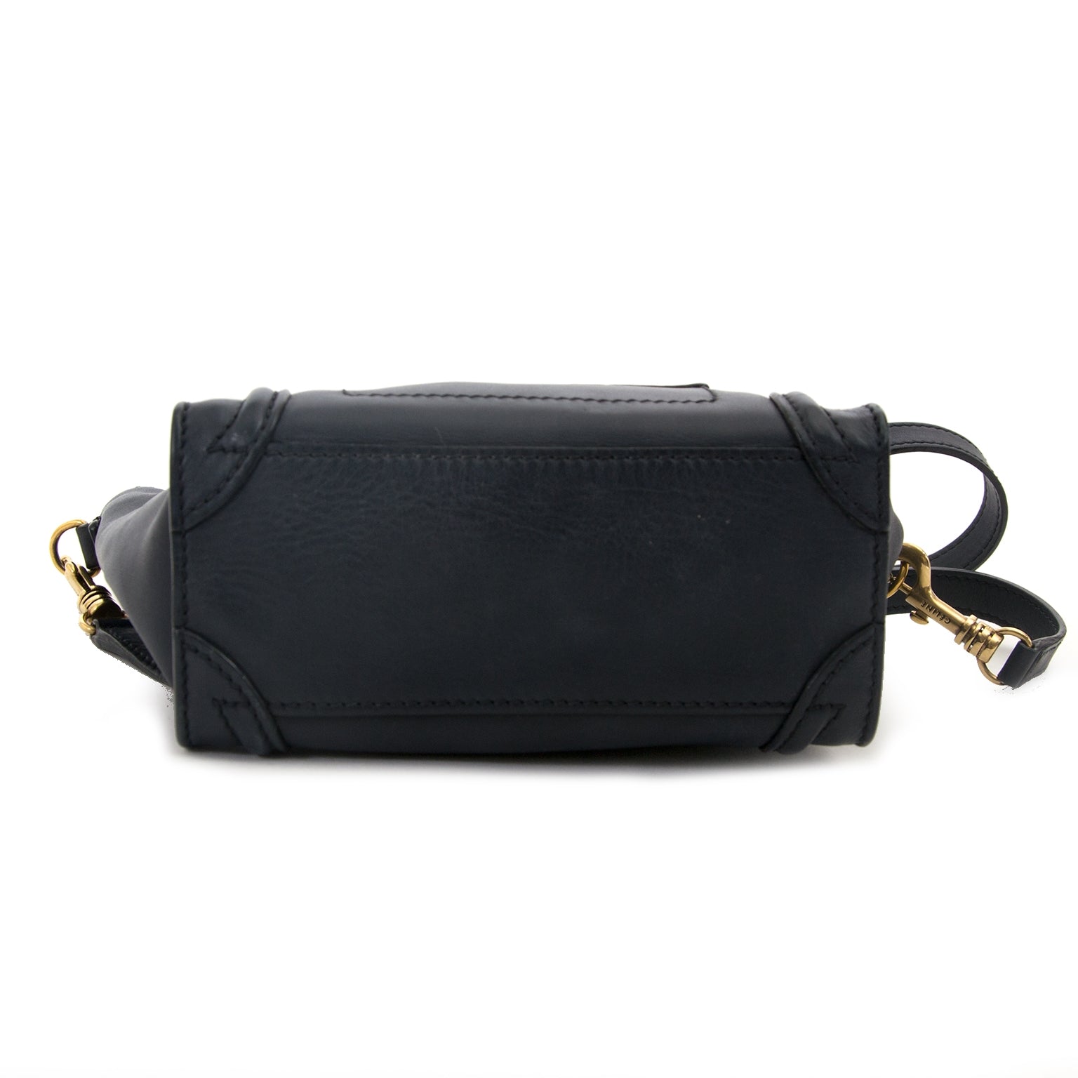 Céline Dark Blue Nano Luggage Shoulder Bag now for sale at labellov vintage fashion webshop belgium