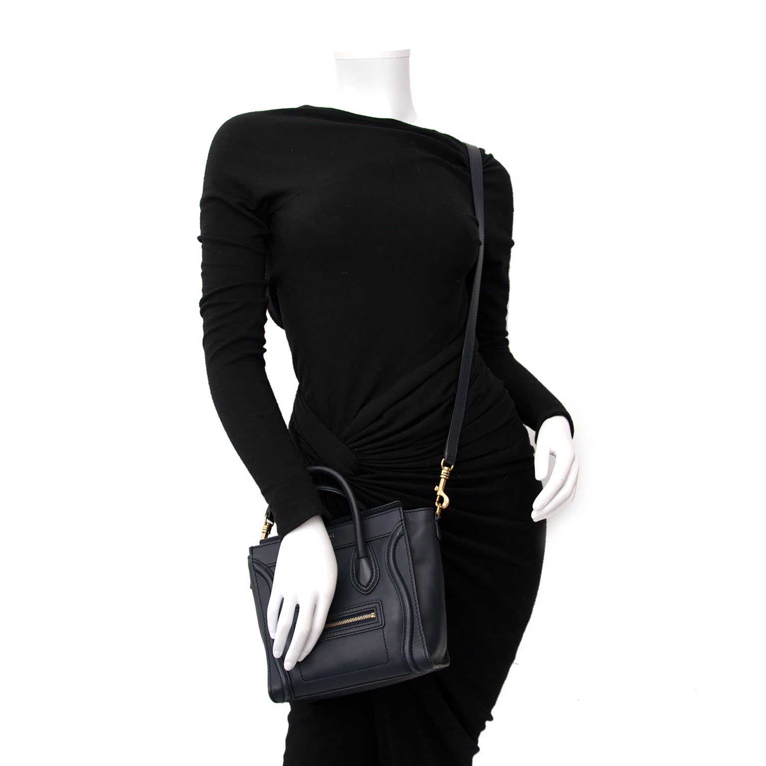 Acheter Céline Blue Nano Luggage Shoulder Bag en ligne