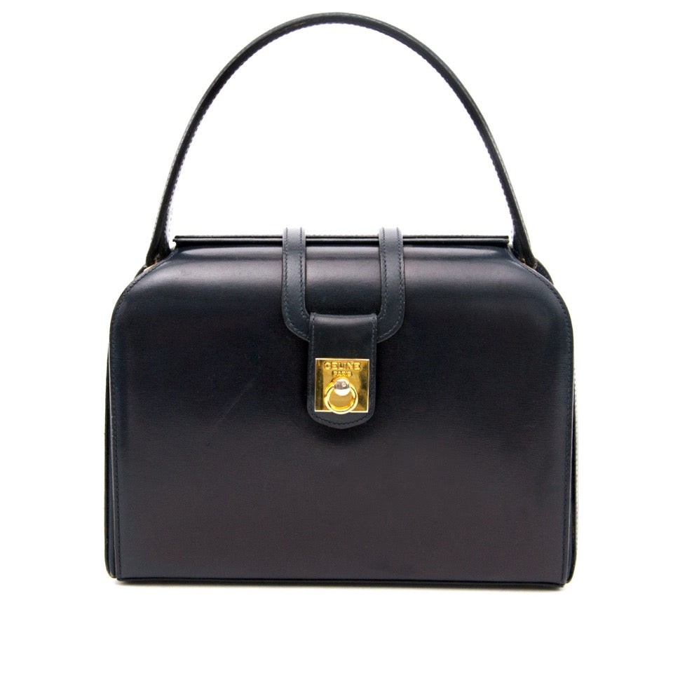 koop online aan de beste prijs aan de beste prijs acheter en ligne Celine Vintage Dark Blue Mini Doctor Bag pour le meilleur prix