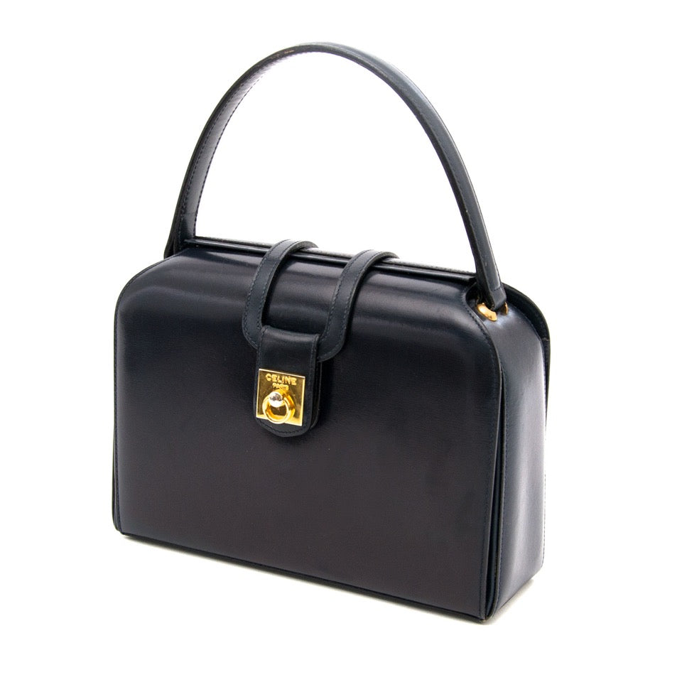 acheter en ligne Celine Vintage Dark Blue Mini Doctor Bag pour le meilleur prix