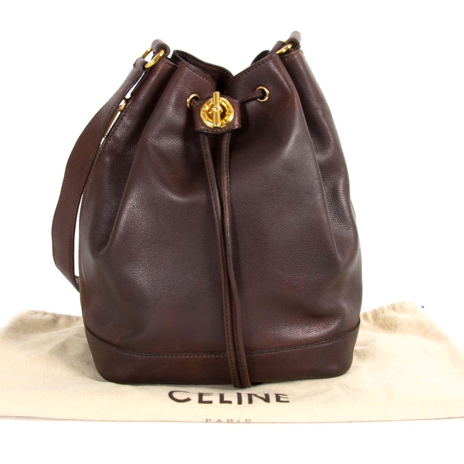 Celine Vintage Brown Bucket Bag veilig online aankopen tegen de beste prijs
