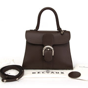 koop veilig online aan de beste prijs Delvaux Brillant PM Chocolat + strap webshop en boetiek labellov.Com