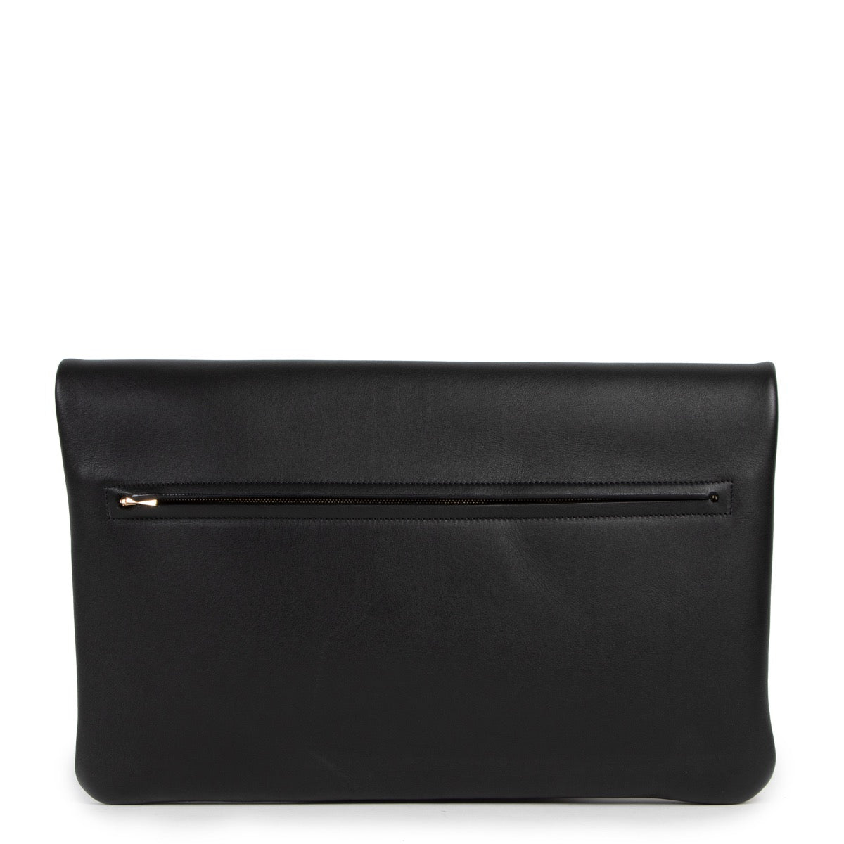 Achetez en toute sécurité cette pochette Céline en cuir noir.